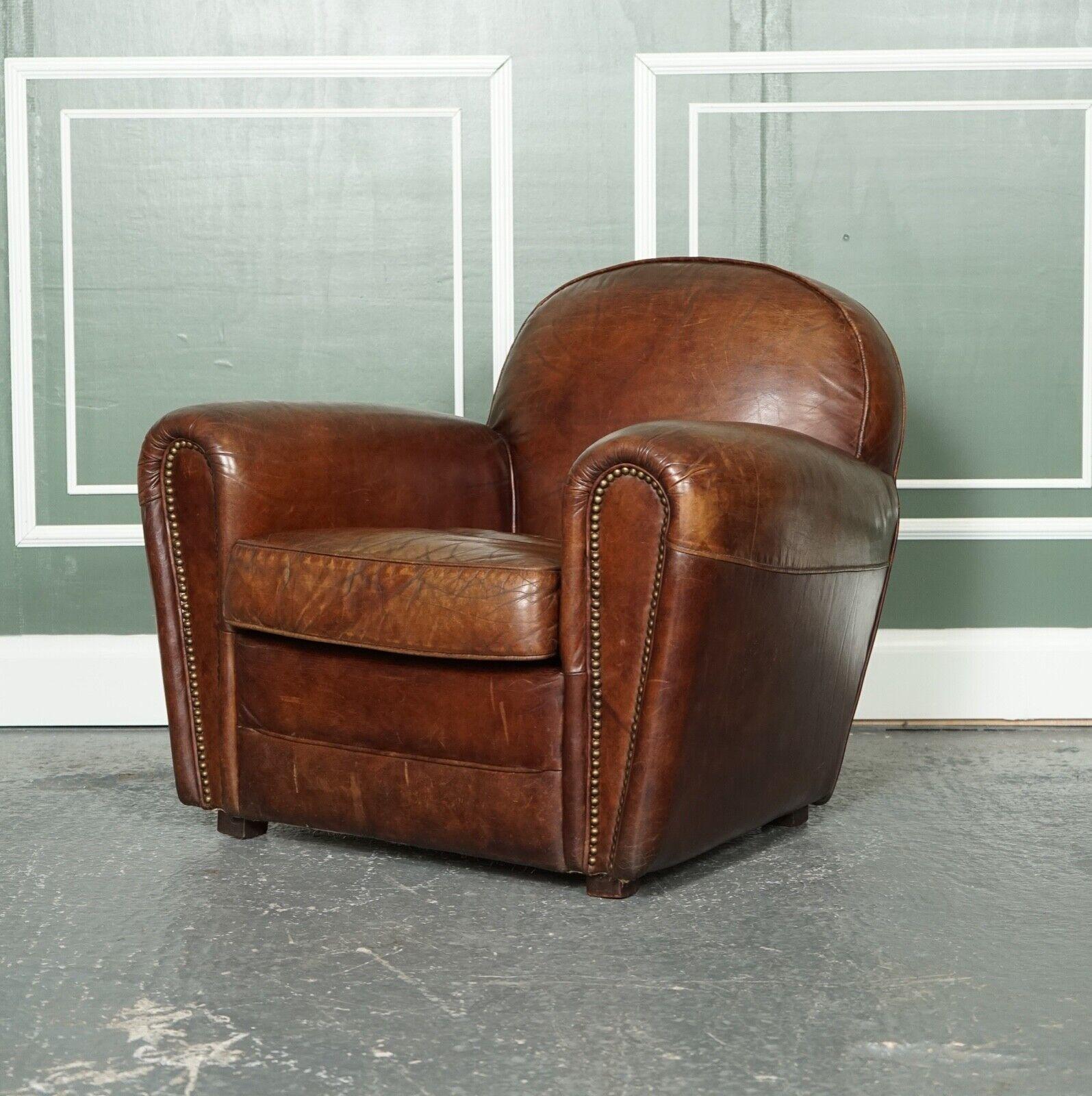 British Stunning Vintage Timothy Oulton Hand Crafted Leather Club Armchair