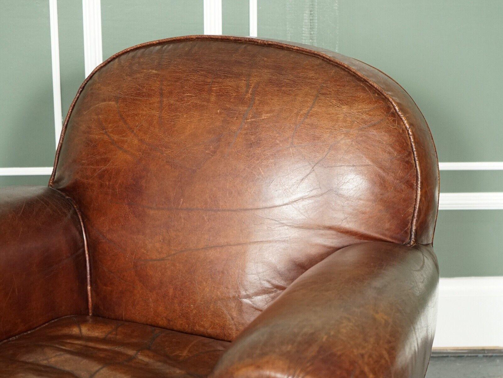 Hand-Crafted Stunning Vintage Timothy Oulton Hand Crafted Leather Club Armchair