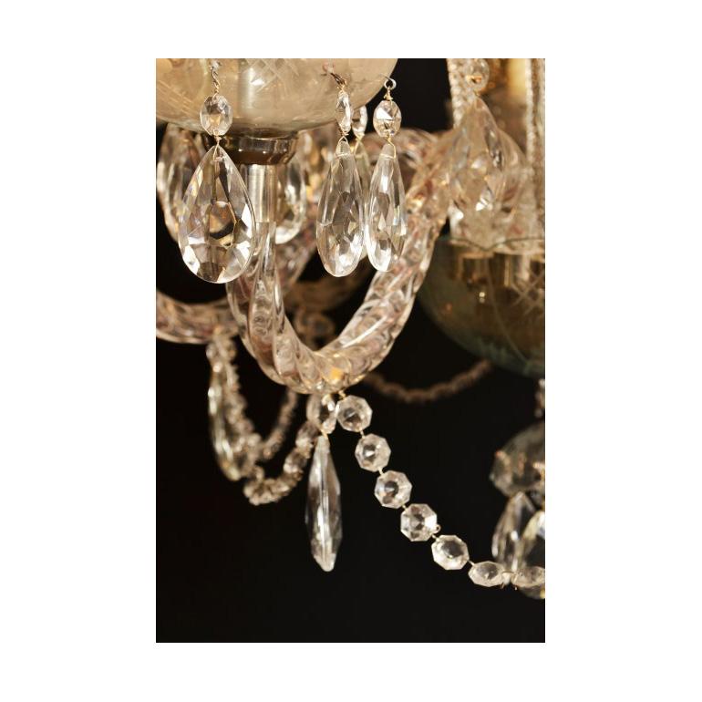 Superbe lustre vintage en verre vénitien à 8 branches en vente 3
