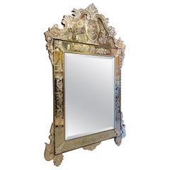 Stunning Antique Venetian Mirror, circa 1920s-1940s France