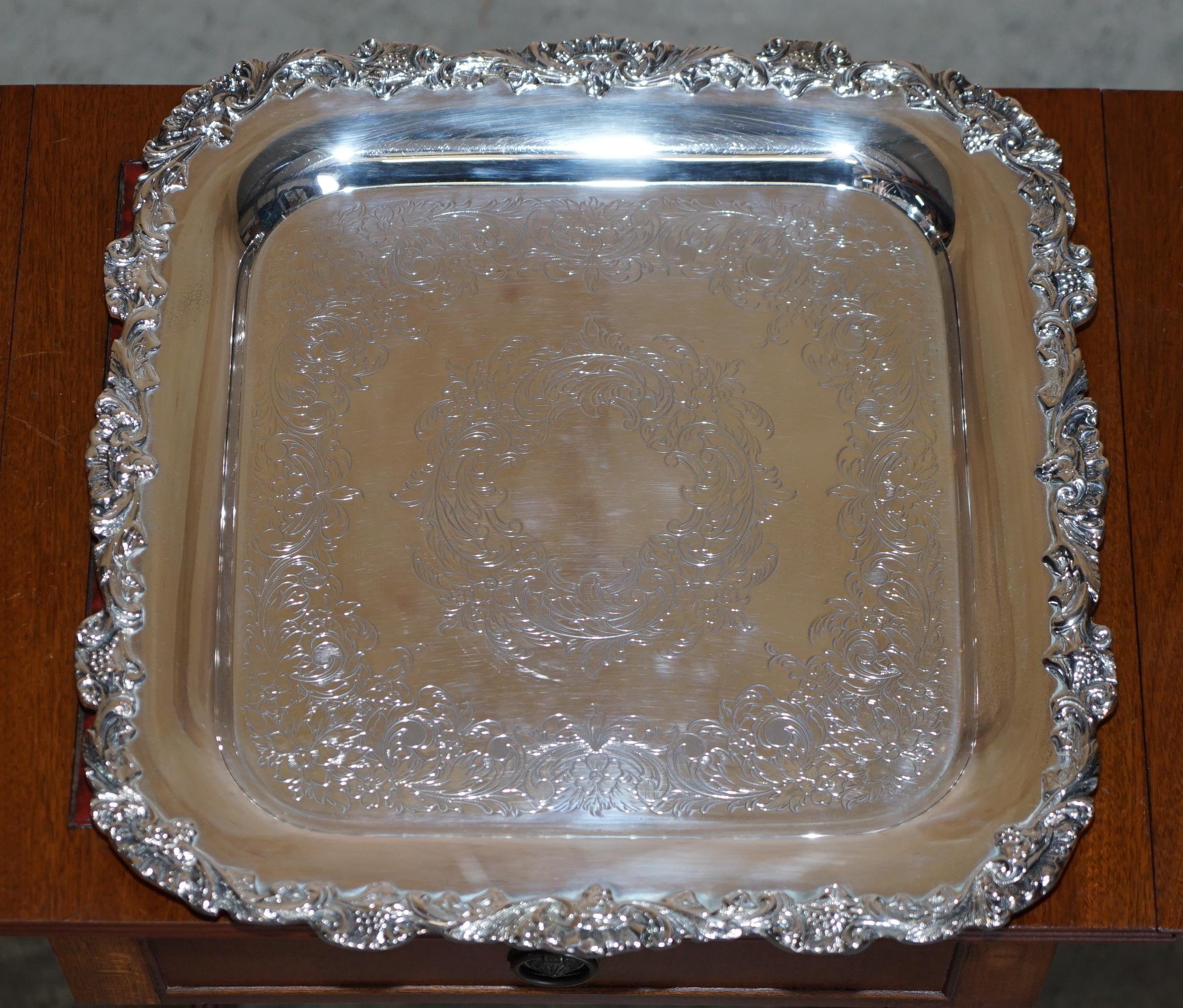 square silver tray