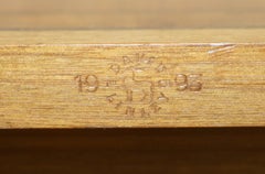 STUNNiNG VISCOUNT DAVID LINLEY 1993 STAMPED BURR WALNUT CONSOLE TABLE