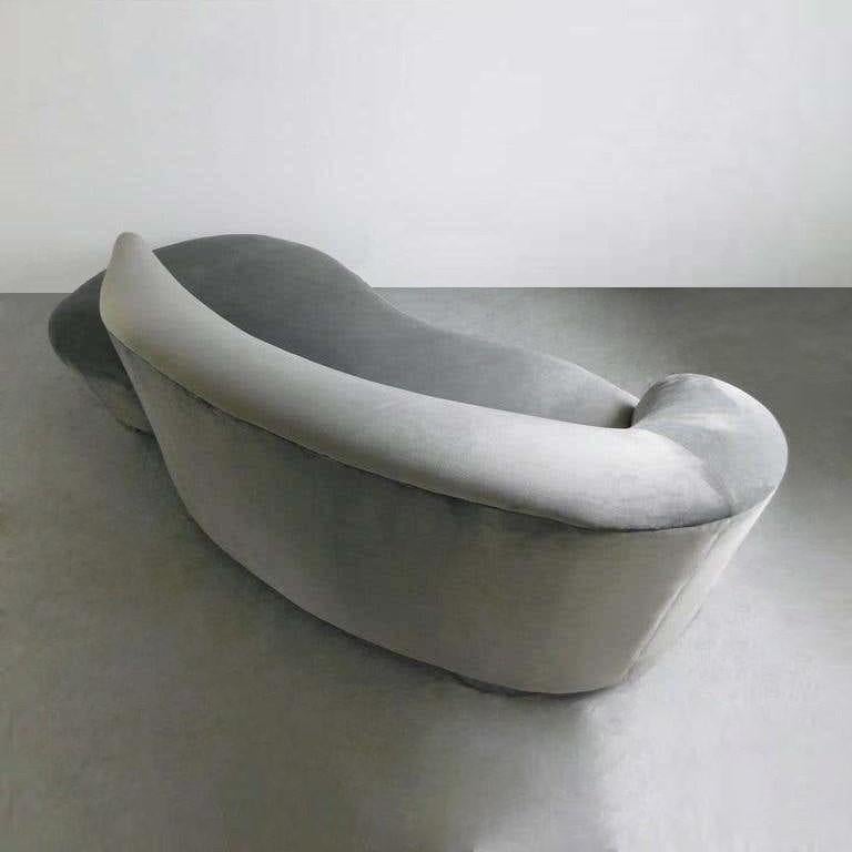 Late 20th Century Stunning Vladimir Kagan Grey Cloud Chaise Lounge Sofa For Sale