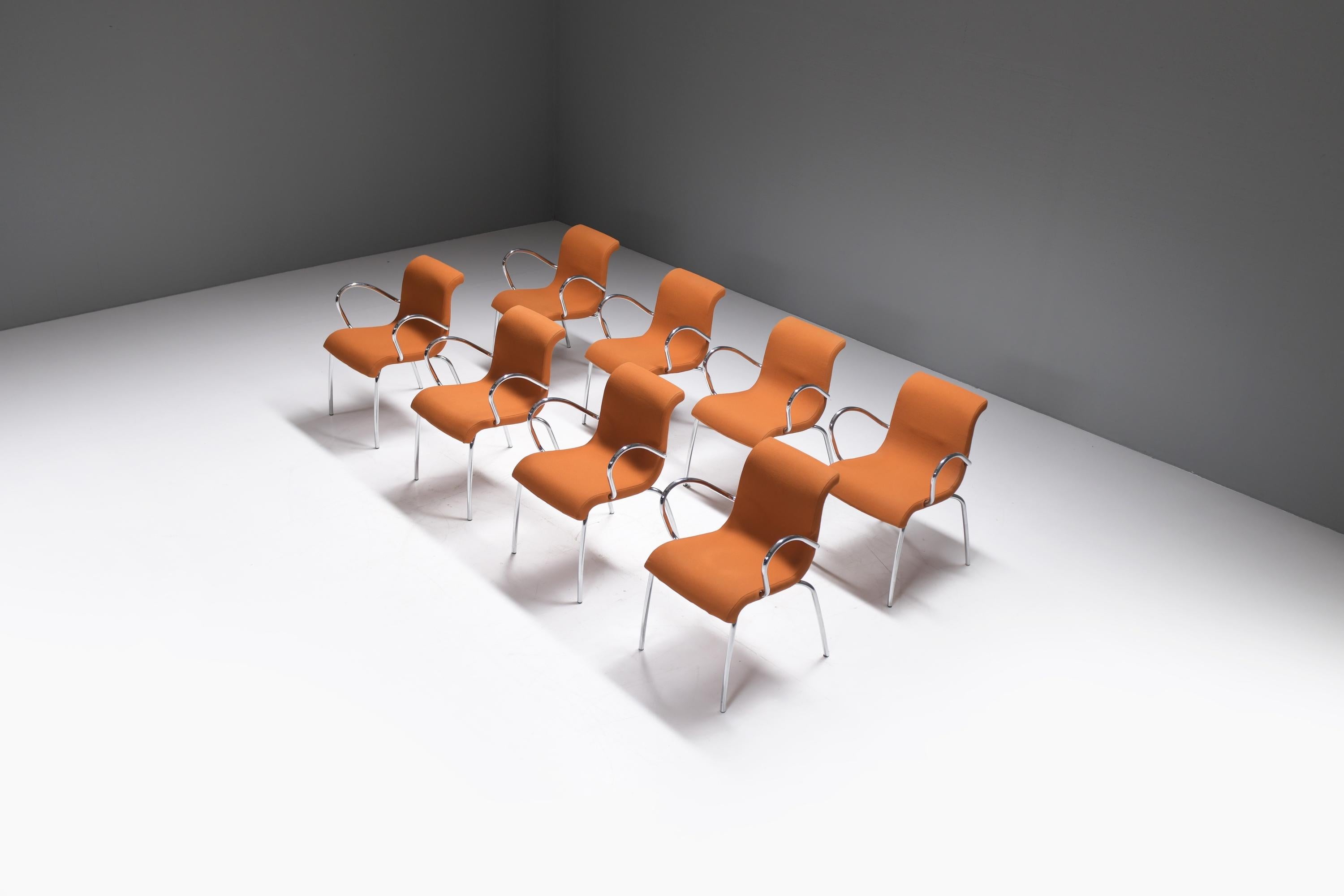 Mid-Century Modern Superbes chaises de salle à manger Vlag de Gerard Van Den Berg - Pays-Bas en vente