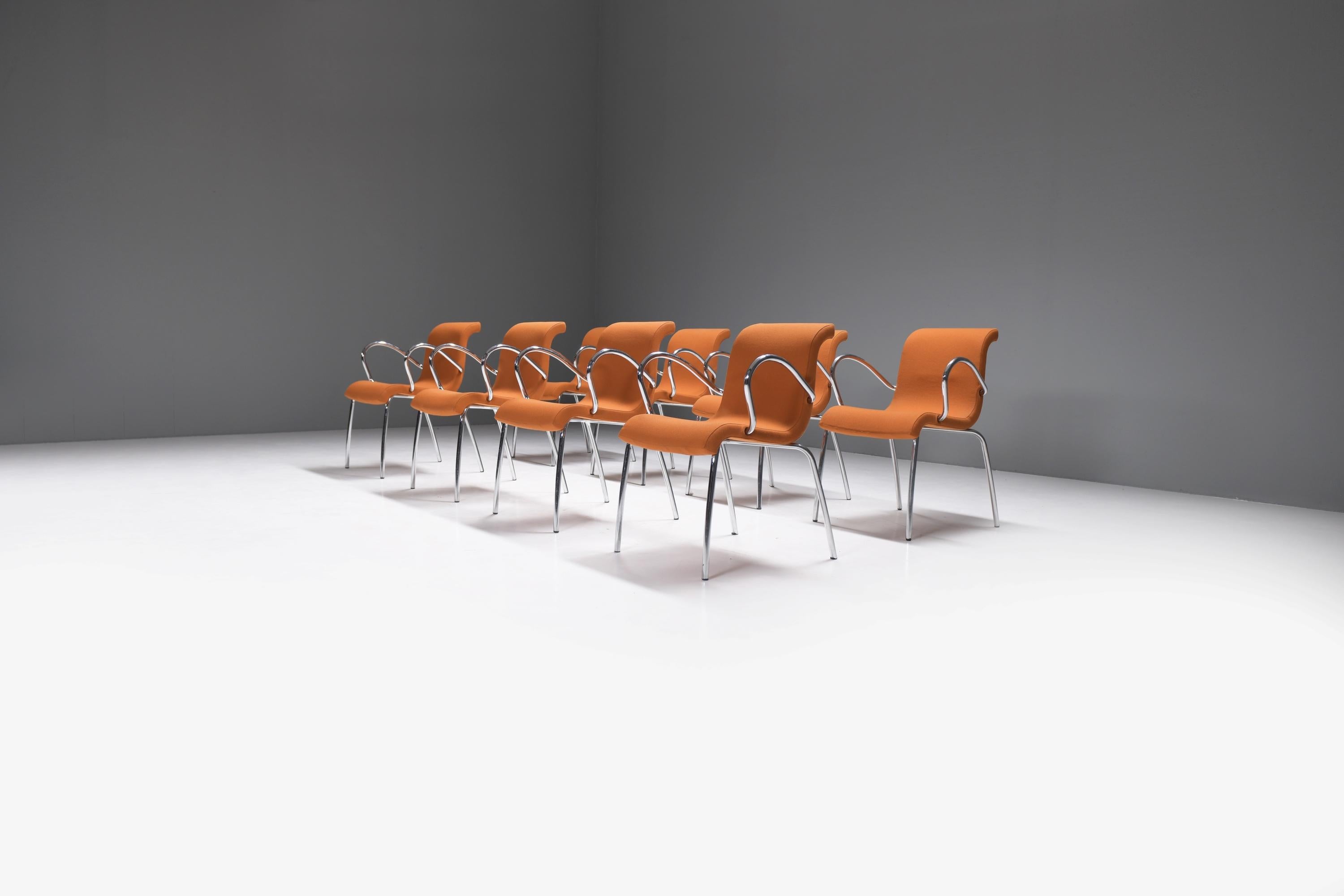 Néerlandais Superbes chaises de salle à manger Vlag de Gerard Van Den Berg - Pays-Bas en vente