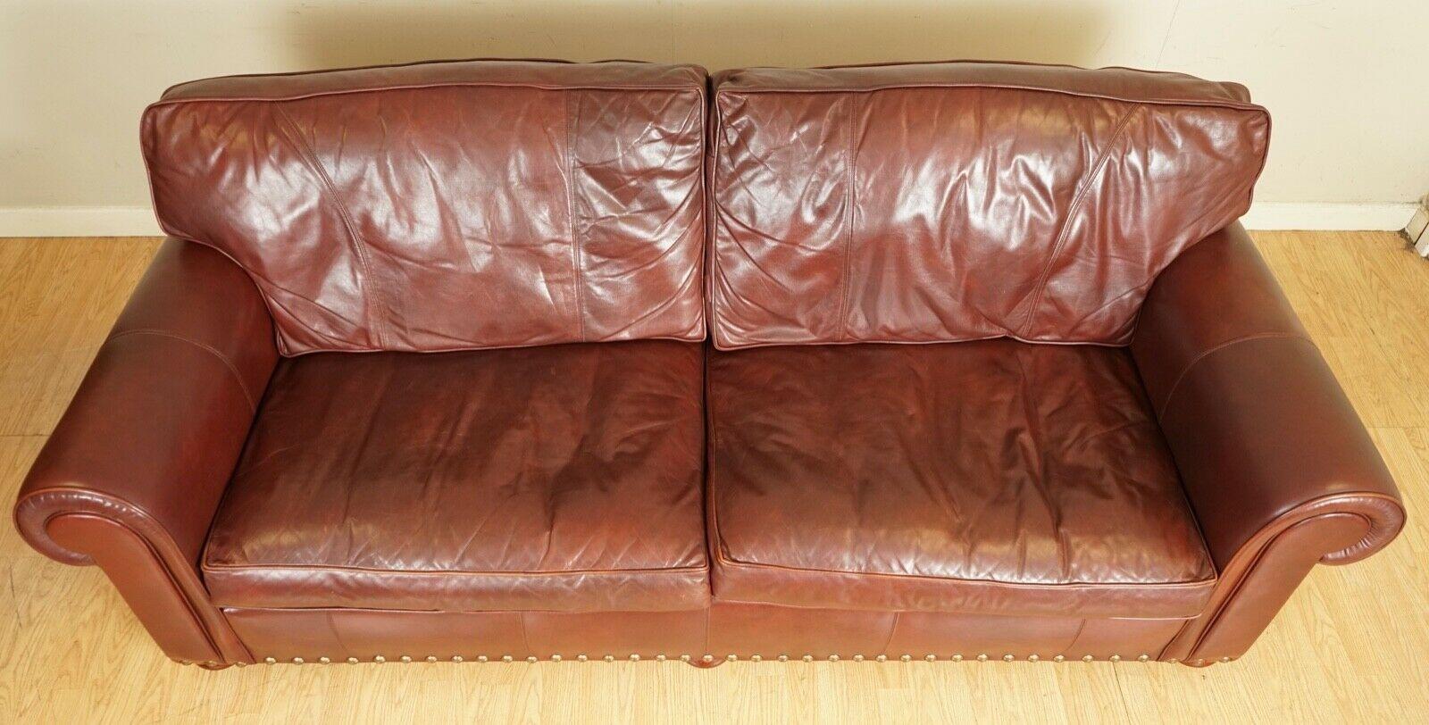 reddish brown sofa