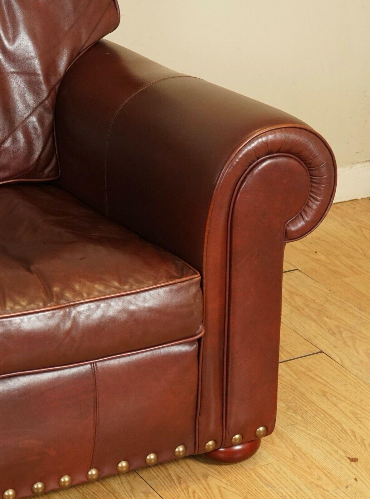 Hand-Crafted Stunning Wade Upholstery Reddish Brown Berrington Grand Sofa, 2 Seat Available