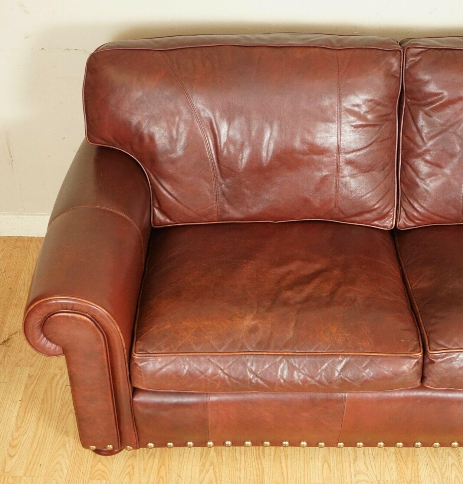 British Stunning Wade Upholstery Redish Brown Two Seater Sofa, Grand Sofa Available