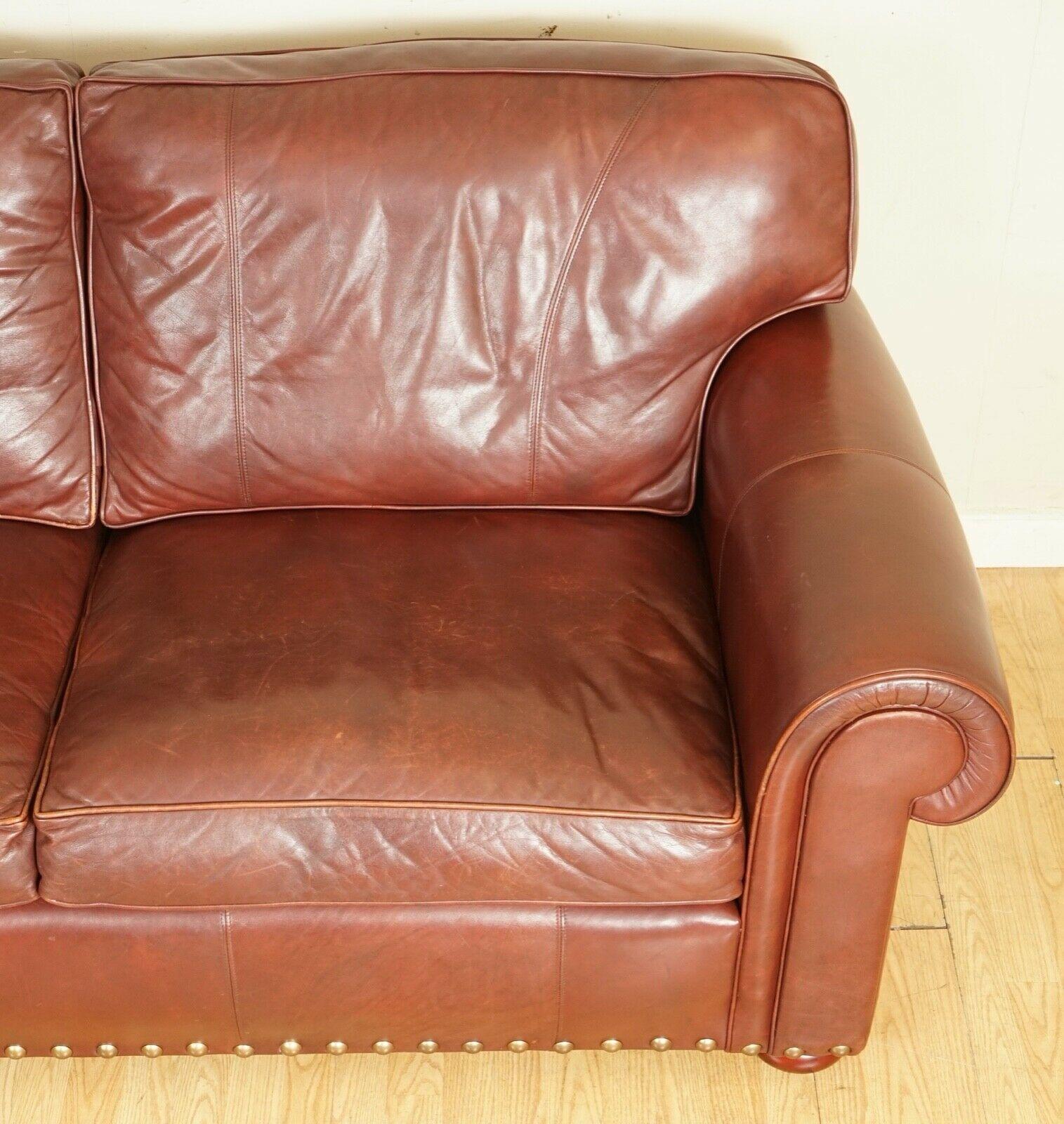 Hand-Crafted Stunning Wade Upholstery Redish Brown Two Seater Sofa, Grand Sofa Available