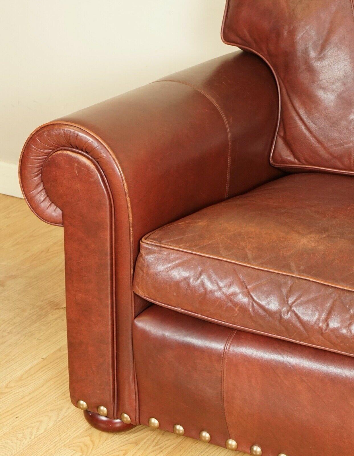 20th Century Stunning Wade Upholstery Redish Brown Two Seater Sofa, Grand Sofa Available