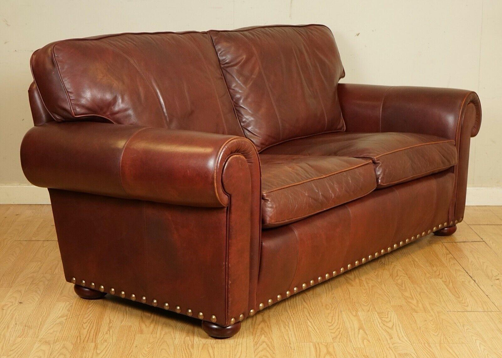 Stunning Wade Upholstery Redish Brown Two Seater Sofa, Grand Sofa Available 1