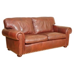 Stunning Wade Upholstery Redish Brown Two Seater Sofa, Grand Sofa Available