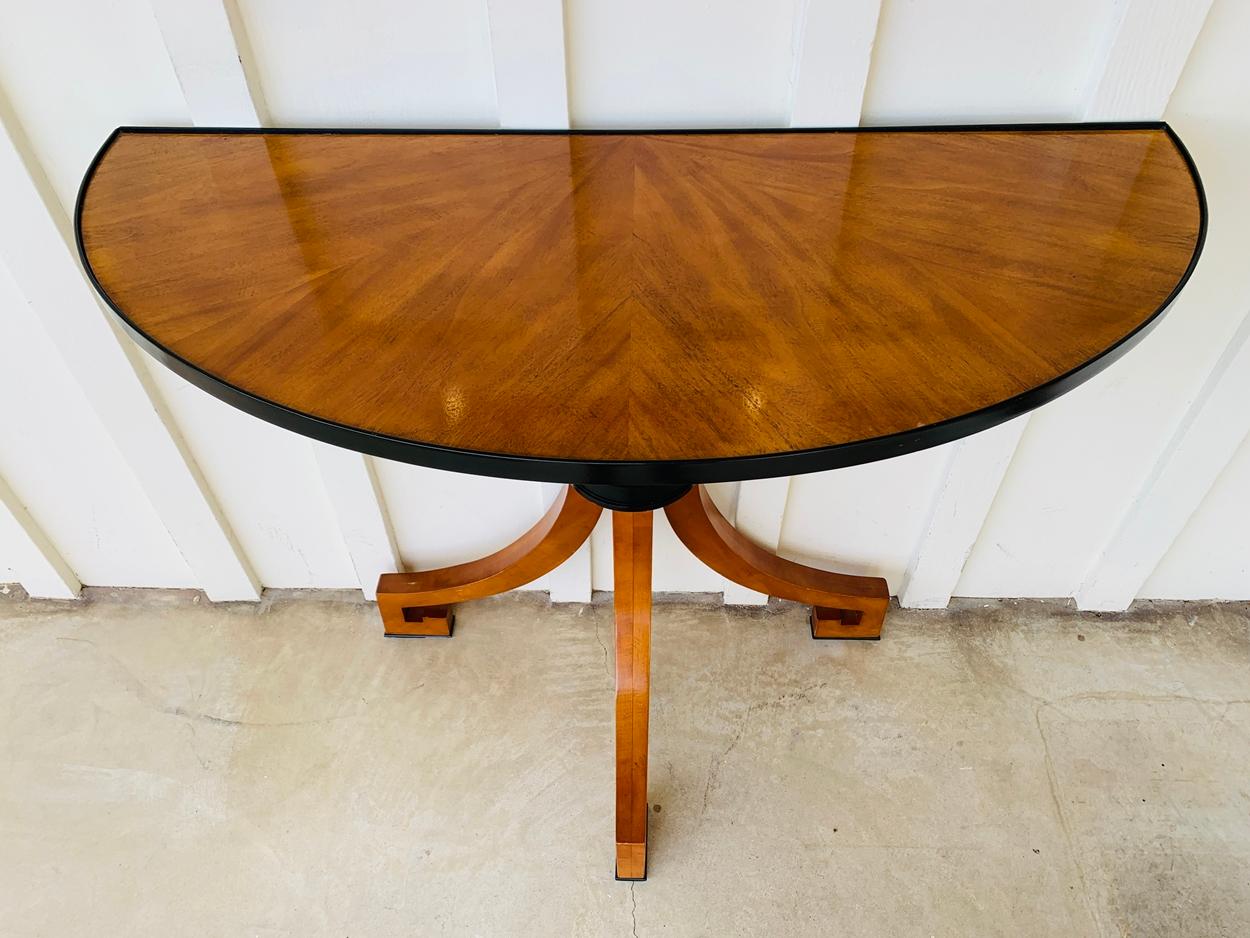 Stunning Wall Console W-Sunburst Top and Greek Key Legs In Good Condition In Los Angeles, CA
