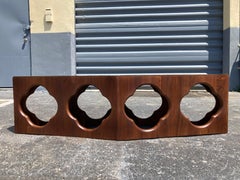 Stunning Walnut and Marble Coffee Table, USA 1950s