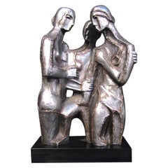 Stunning Welded Style Ceramic "Three Graces" Sculpture by Austin Prod. c. 1968