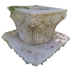 Superbe fontaine avec socle en marbre blanc d’Asiago – Venise – fin du XVIIIe siècle