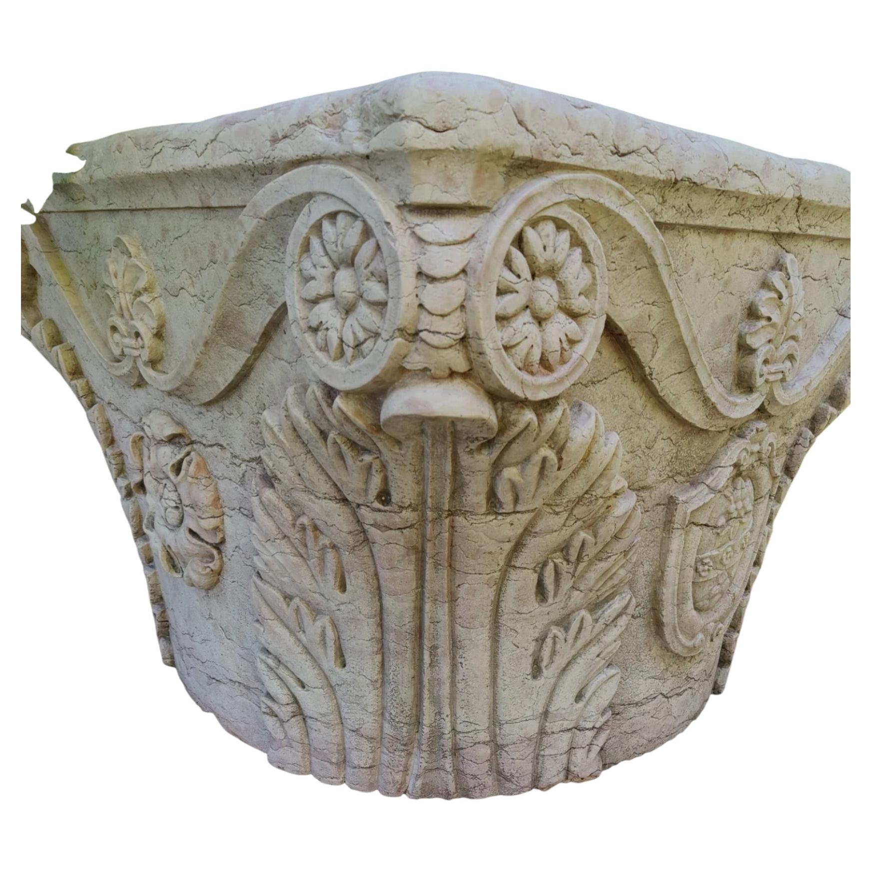 Splendido lavabo con base in marmo bianco di Asiago - Venezia - fine XVIII secolo