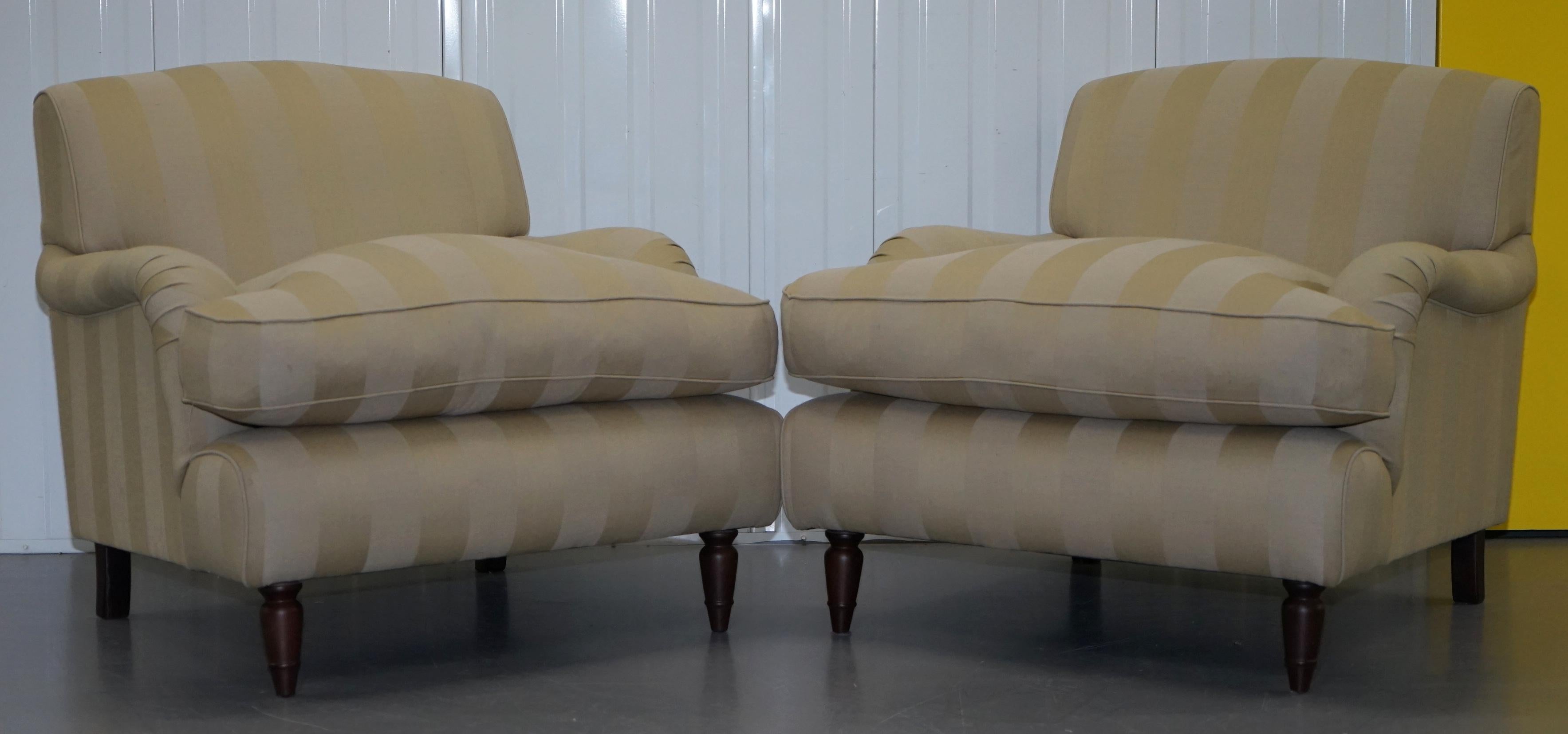 Stunning Wesley Barrell England Howard Sofa Pair of Armchairs Suite 2