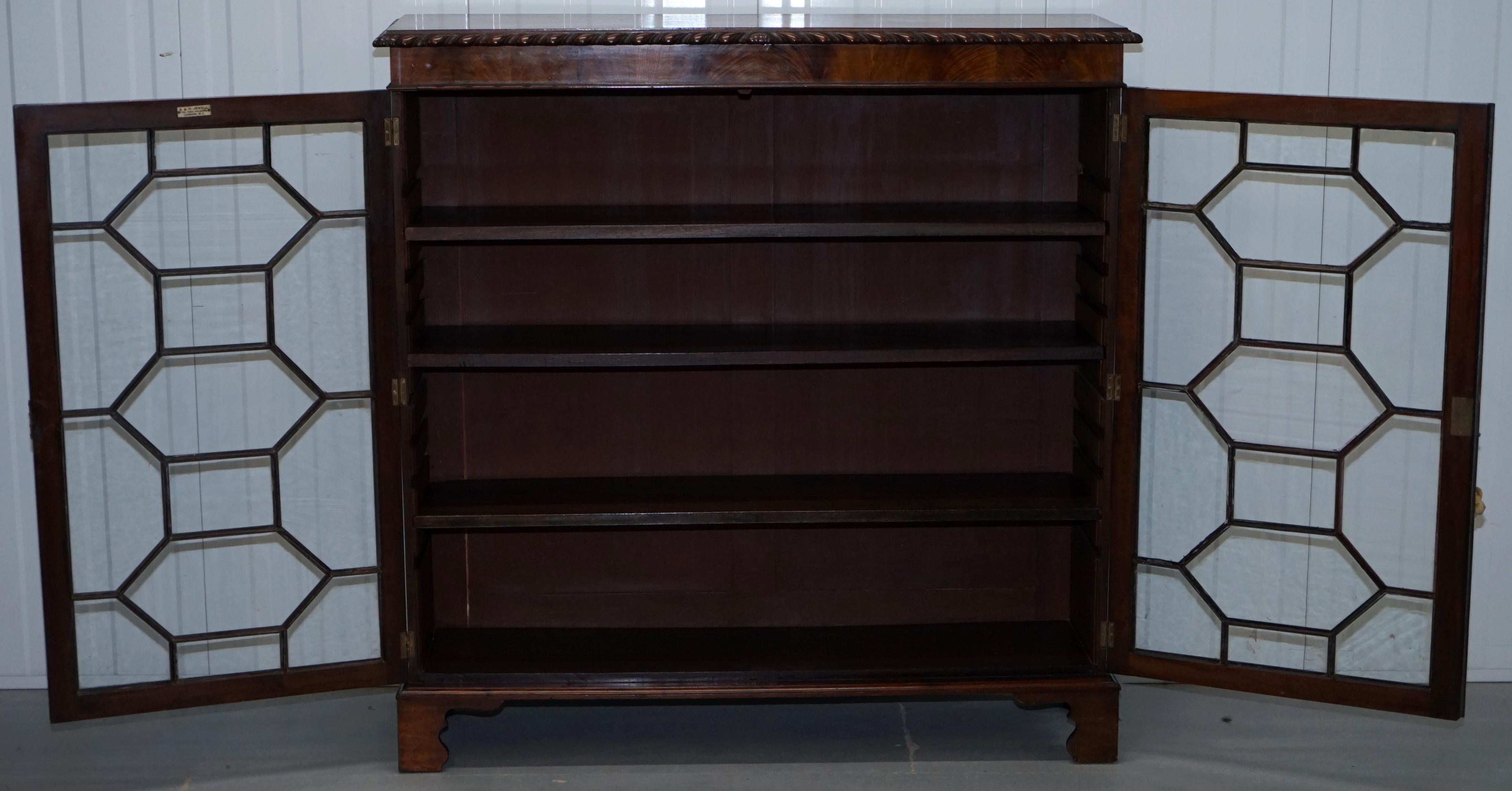 Stunning William IV Mahogany Astral Glazed Bookcase S&H Jewell Holborn London 7