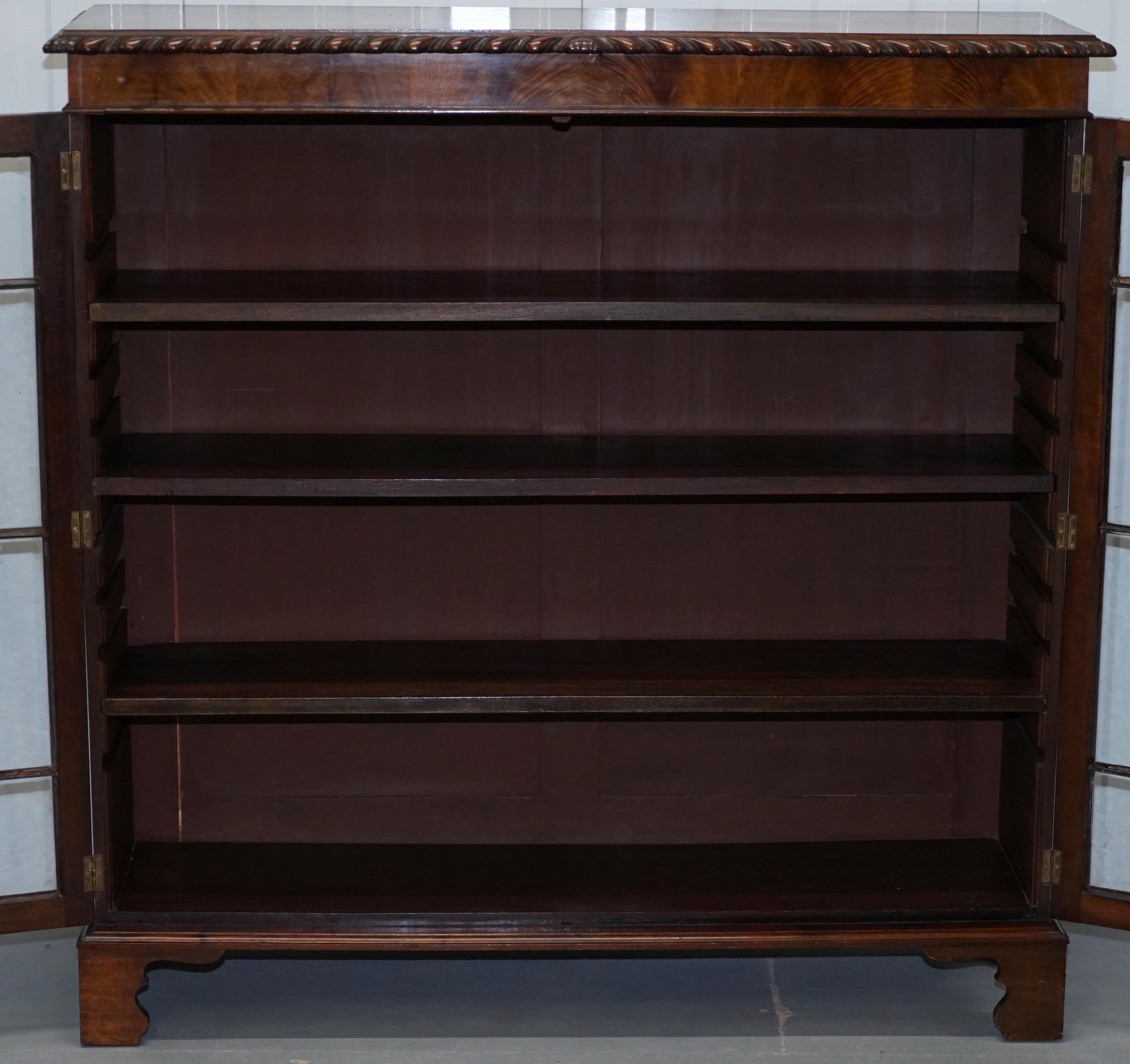 Stunning William IV Mahogany Astral Glazed Bookcase S&H Jewell Holborn London 8