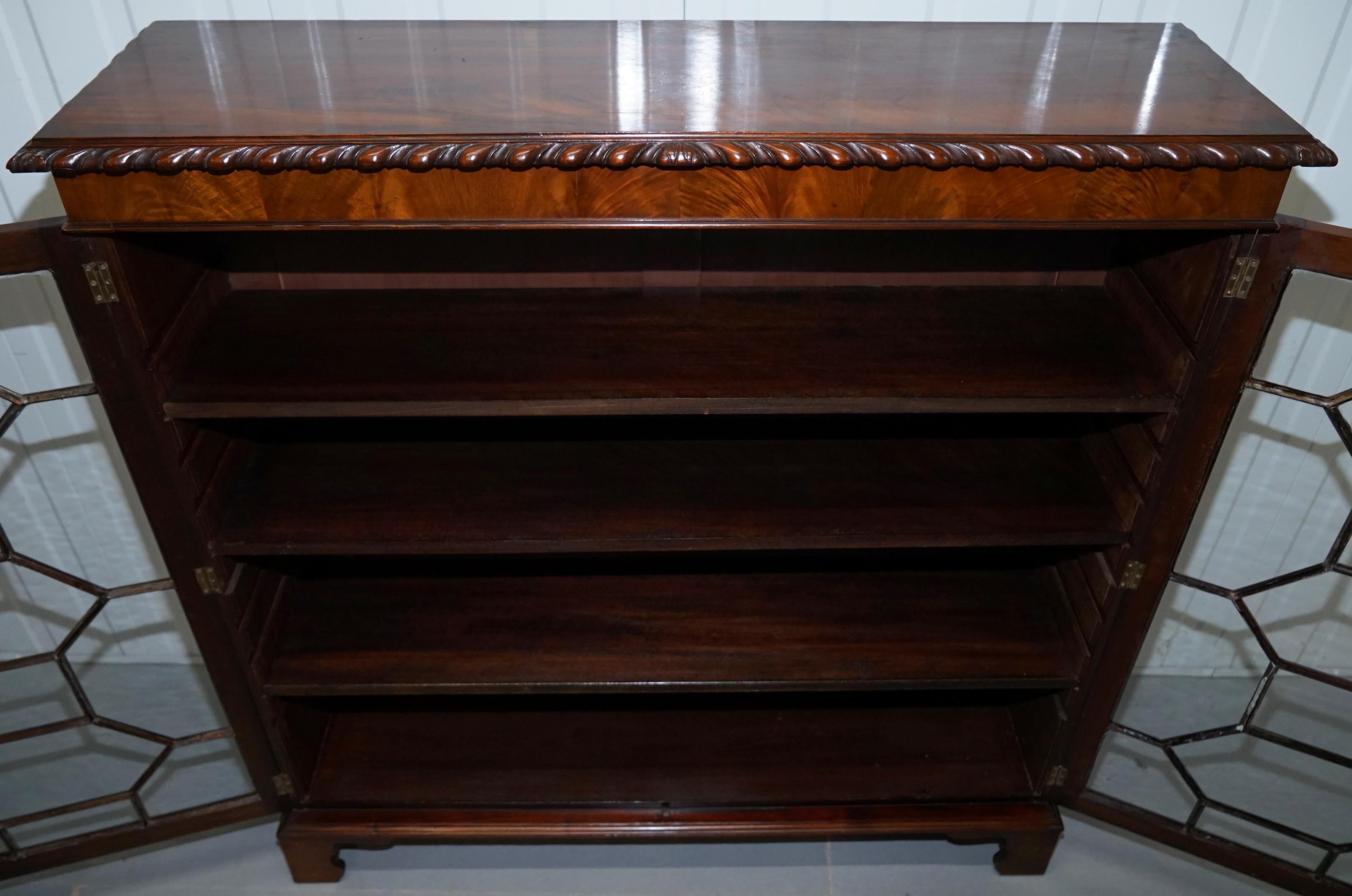 Stunning William IV Mahogany Astral Glazed Bookcase S&H Jewell Holborn London 9