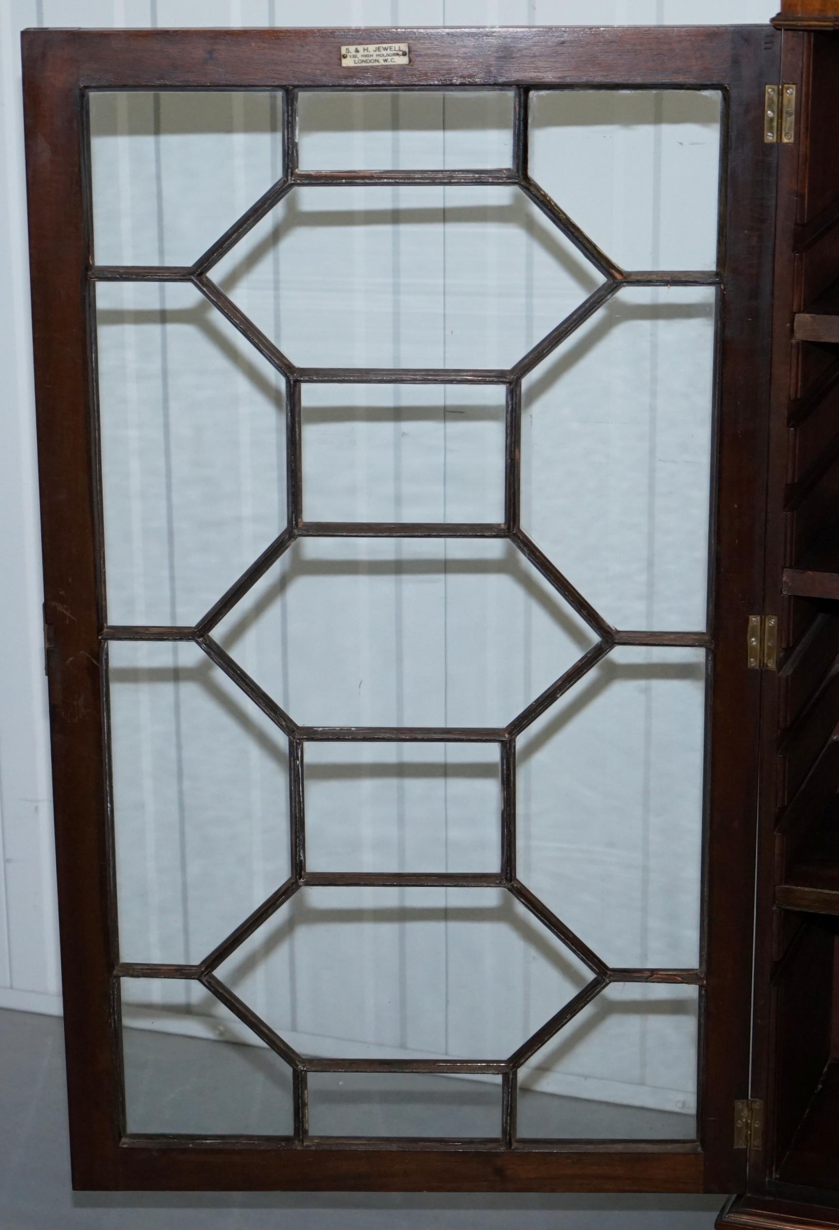 Stunning William IV Mahogany Astral Glazed Bookcase S&H Jewell Holborn London 10