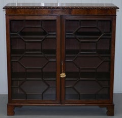 Stunning William IV Mahogany Astral Glazed Bookcase S&H Jewell Holborn London