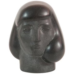 Atemberaubende Skulptur „Frauenkopf“ von Walter Dreisbach