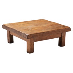 Stunning wooden Coffee table style brutalist / wabi sabi / japandi - France