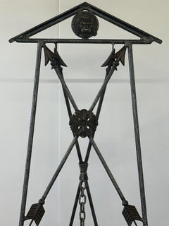 Stunning Wrought Iron & Brass Neoclassical Style Easel