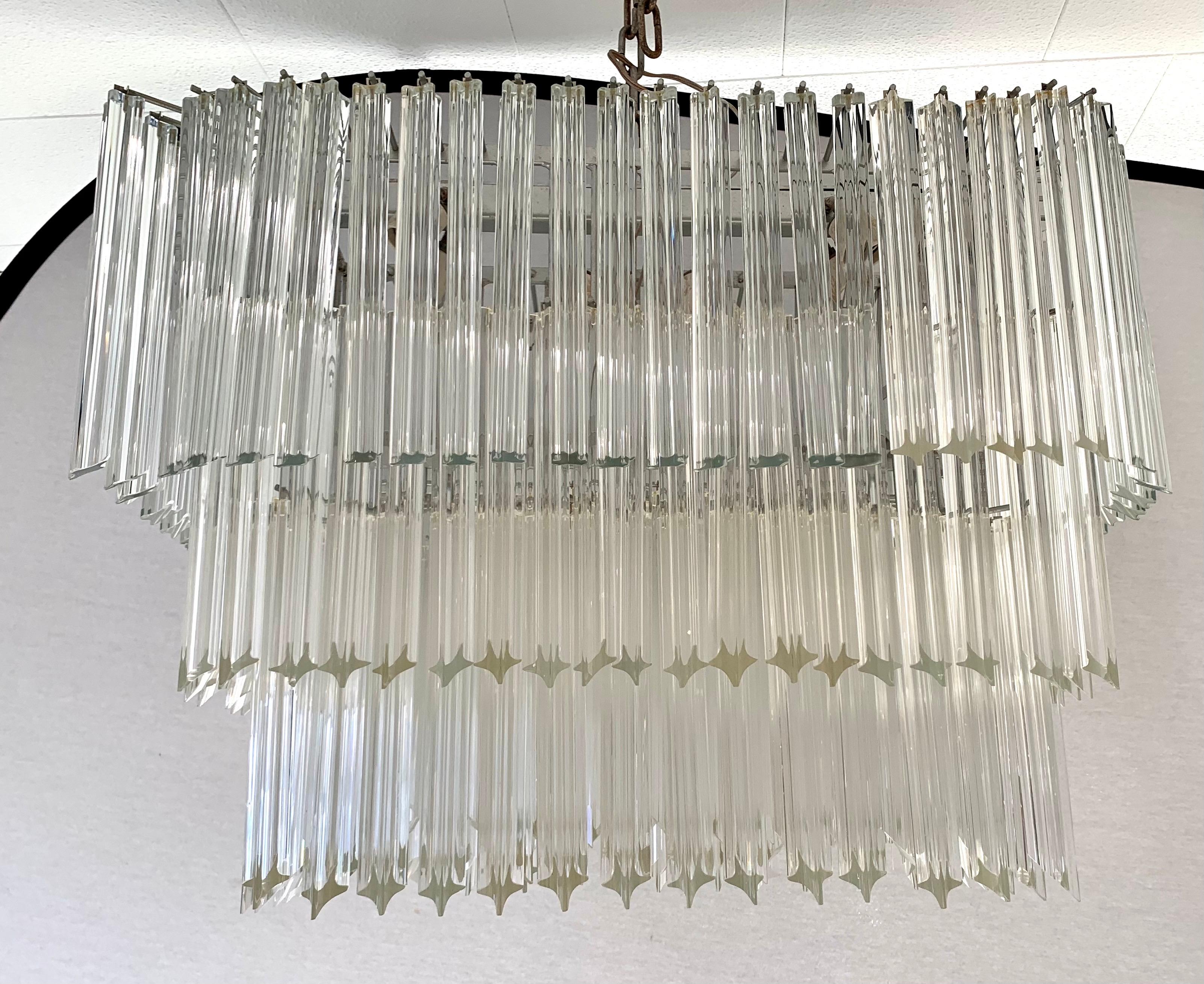 A magnificent Murano glass chandelier made by Camer. 30