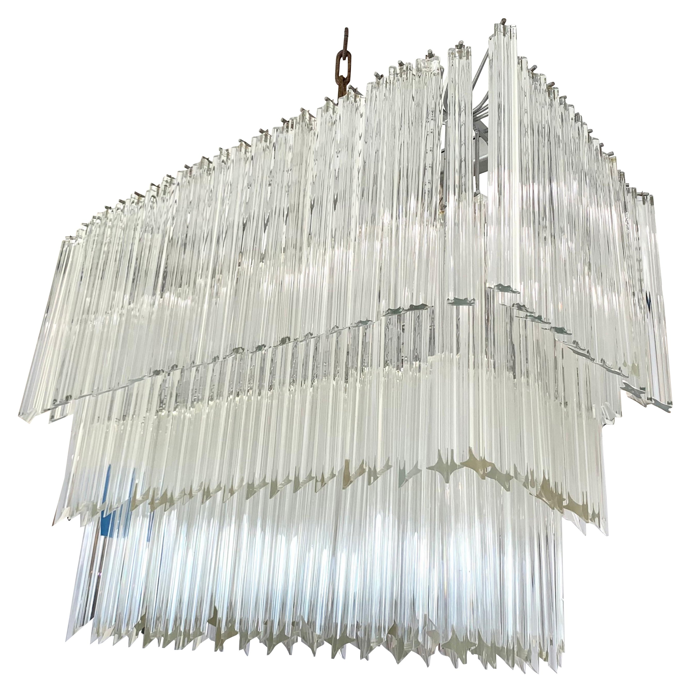 Stupefacente lampadario a bracci in vetro XL Camer Glass Venini Murano