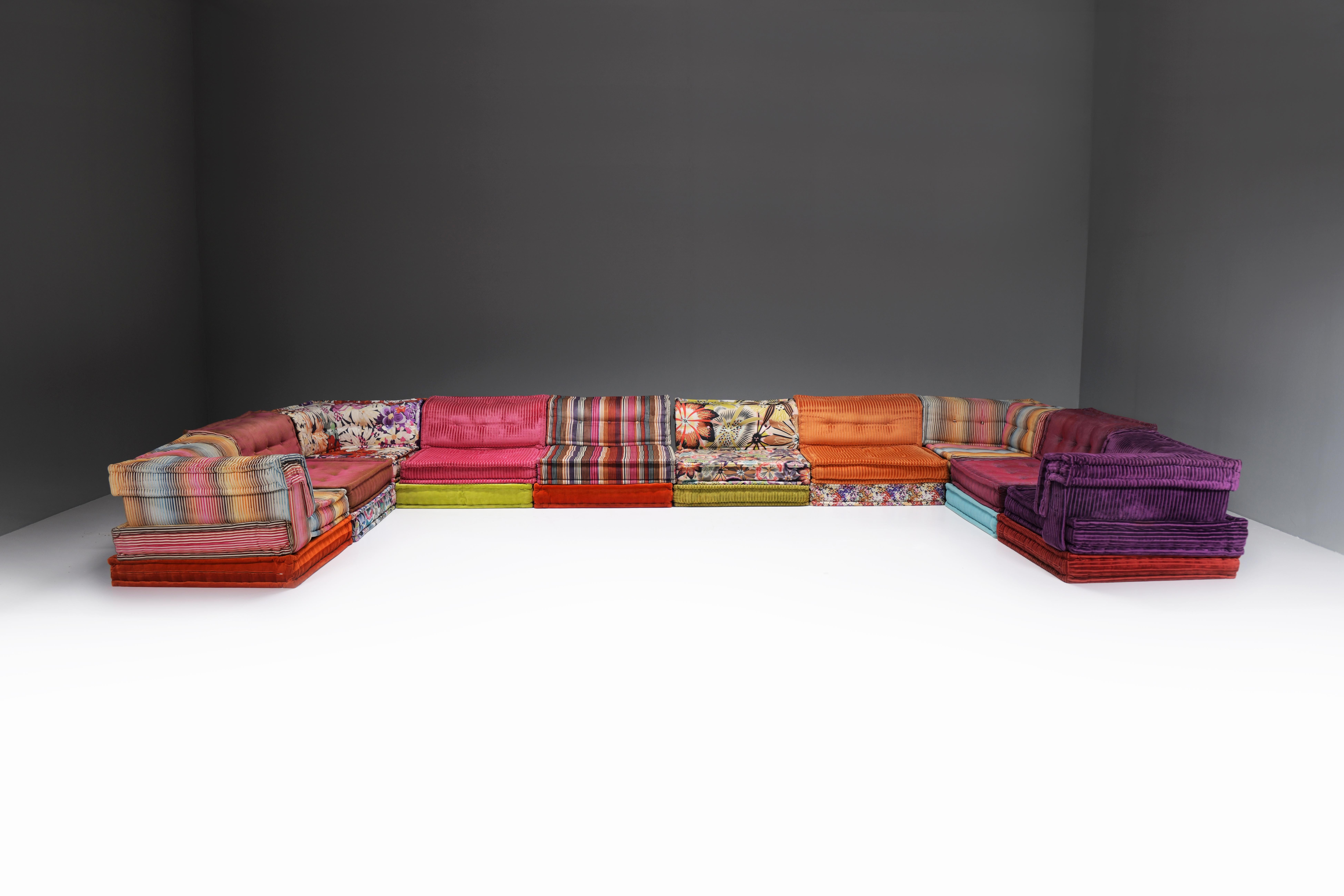 Atemberaubender XXL Mah Jong 'Missoni Home' Stoff von XXL  Hans Hopfer für Roche Bobois (Moderne der Mitte des Jahrhunderts) im Angebot