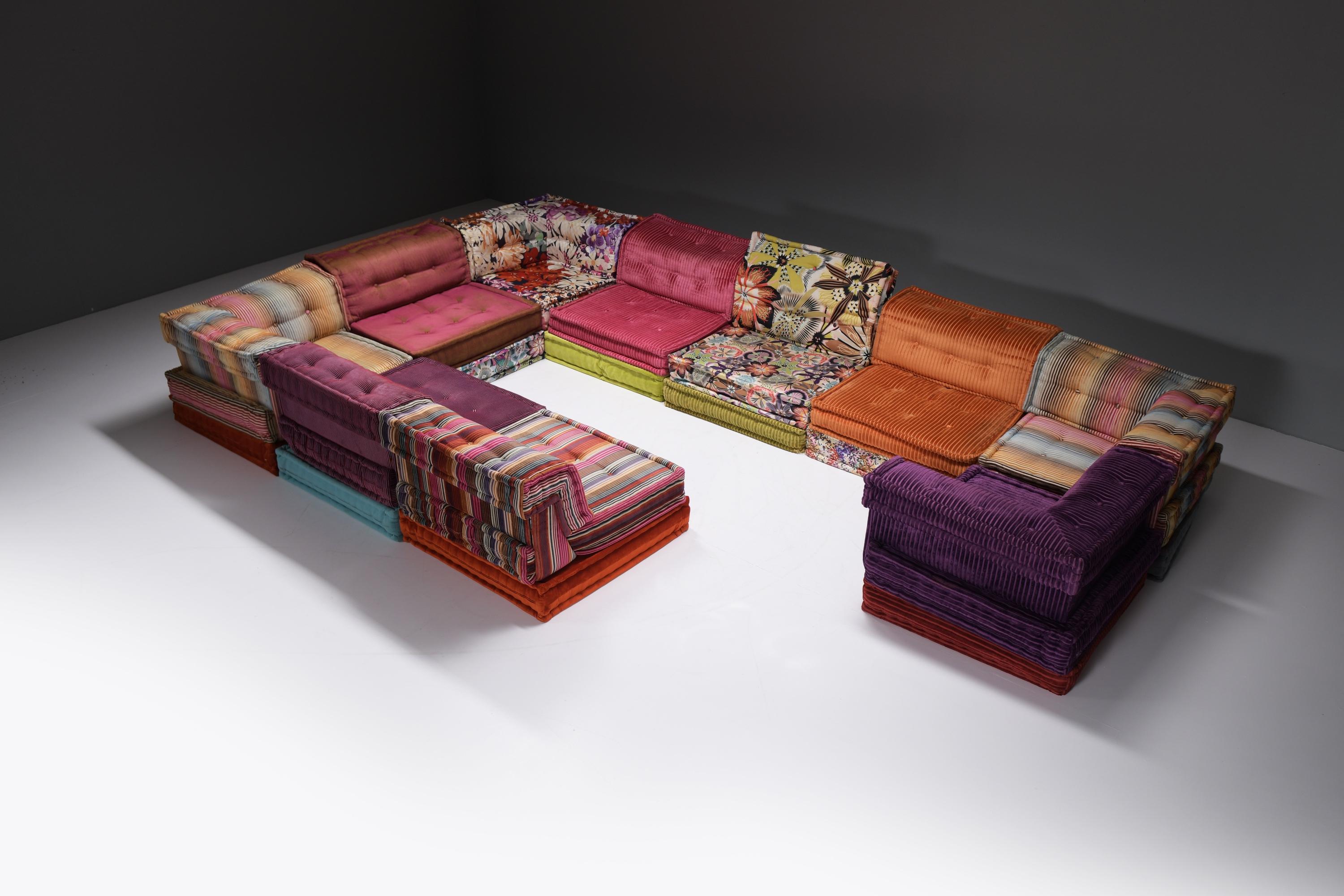Atemberaubender XXL Mah Jong 'Missoni Home' Stoff von XXL  Hans Hopfer für Roche Bobois (20. Jahrhundert) im Angebot
