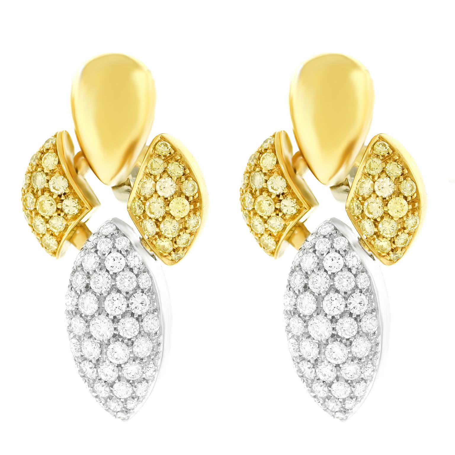 diamond fleur de lis earrings