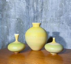 Stunning Yellow Ceramic Vase, Berndt Friberg, Gustavsberg - Mid 20th Century