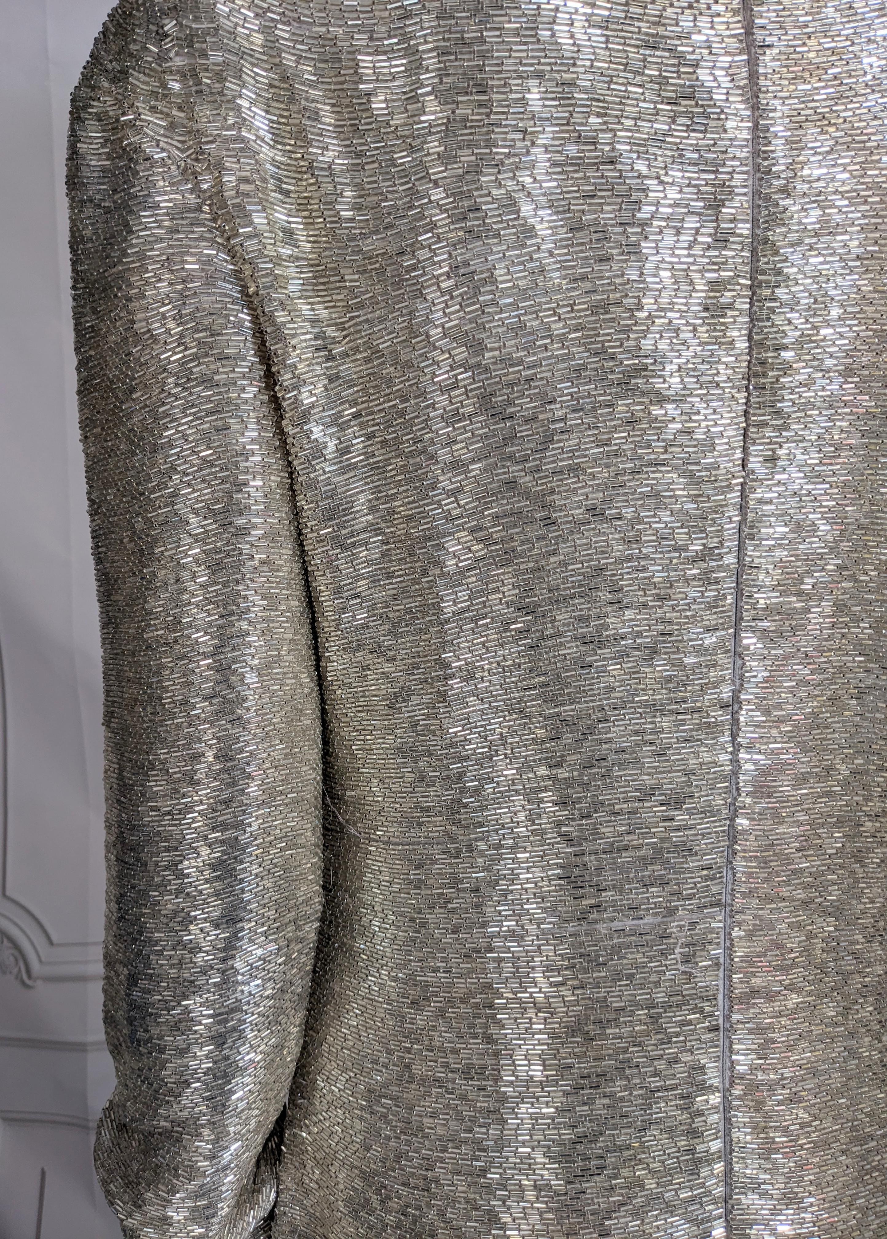 Stunning Yves Saint Laurent by Alber Elbaz Bugle Beaded Sheath, F/W 2000 For Sale 6