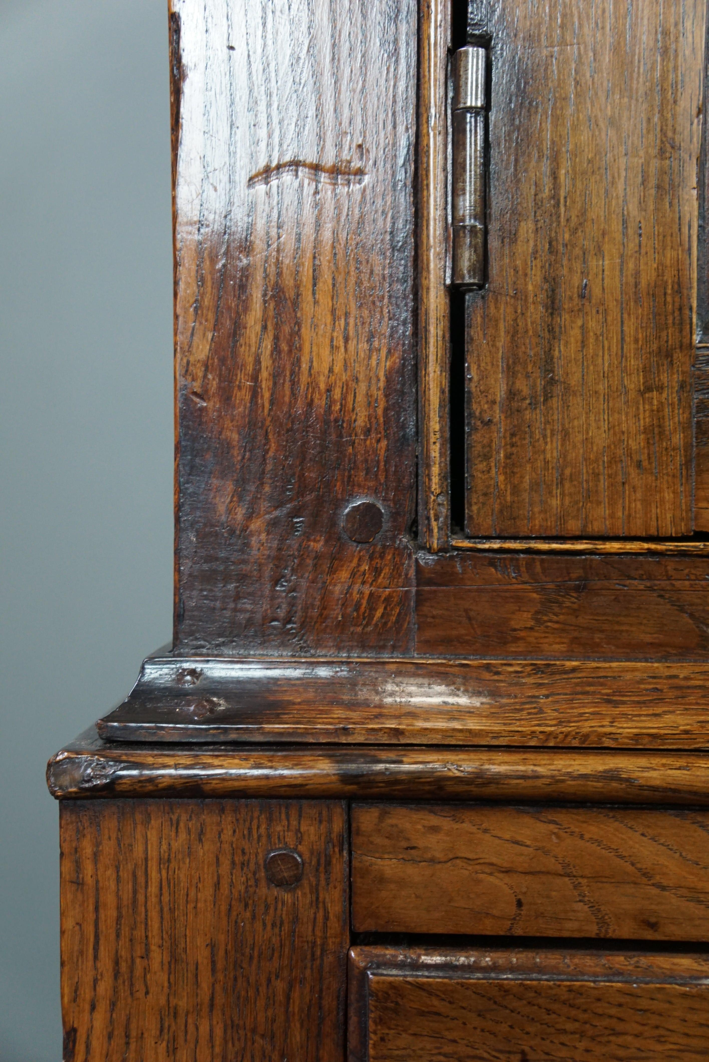 Stunningly beautiful rare antique late 18th century oak Welsh press cabinet/side For Sale 7