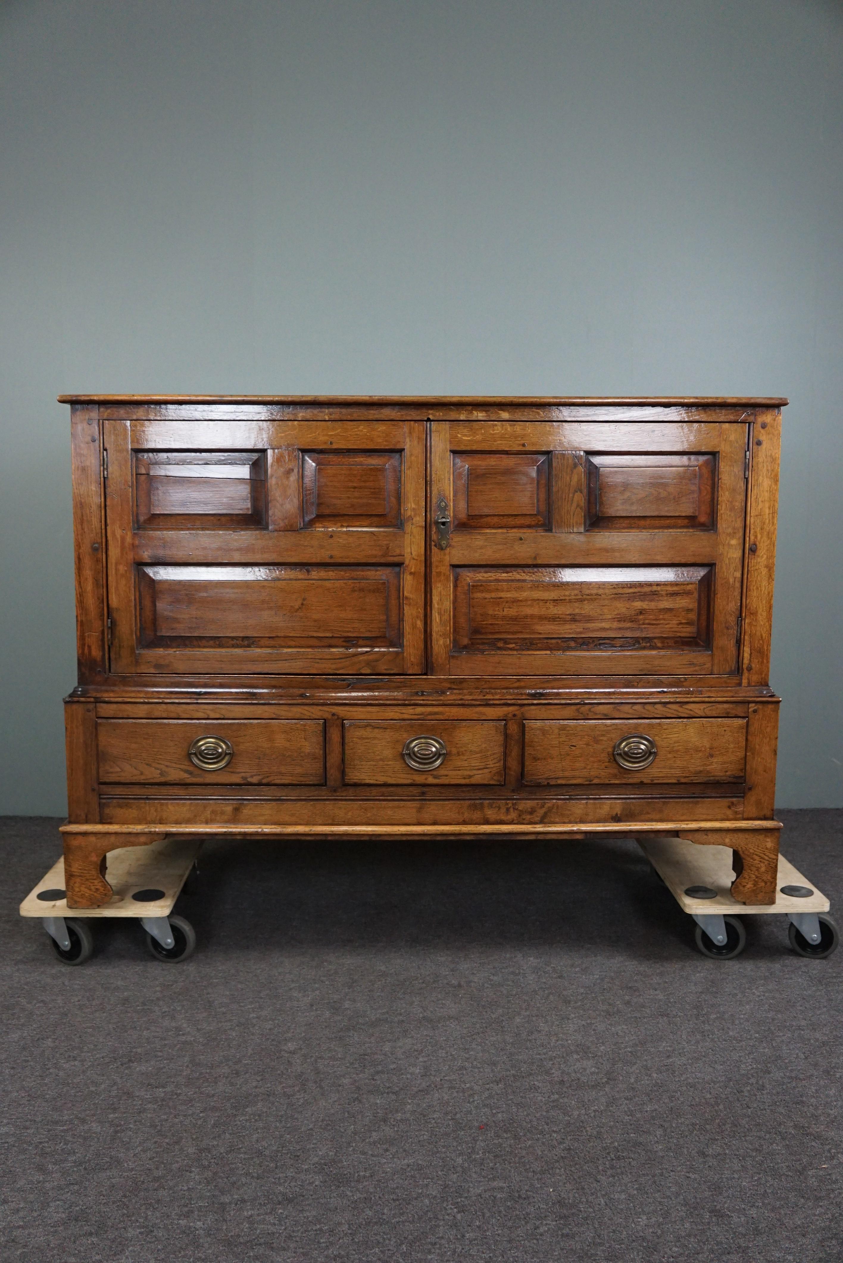 Offered this amazing piece of furniture from Wales with beautiful rich colors and patina and stunning charm.

With its beautiful details and very elegant appearance, this cabinet is a true eye-catcher in your interior.

This attractive warm-colored