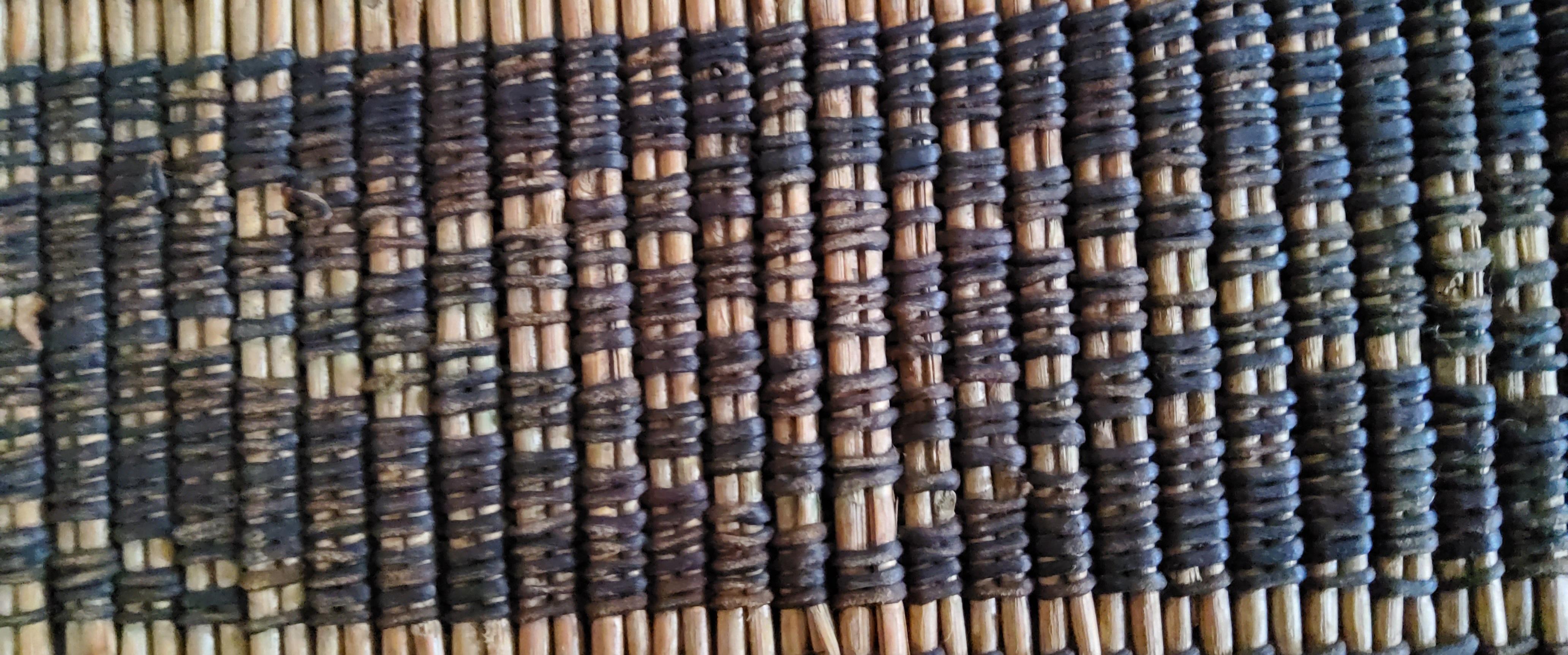 XX secolo Stuoia Tuareg Tappeto Marrone Manufatta in Sahara Mauritana Marocco Vintage