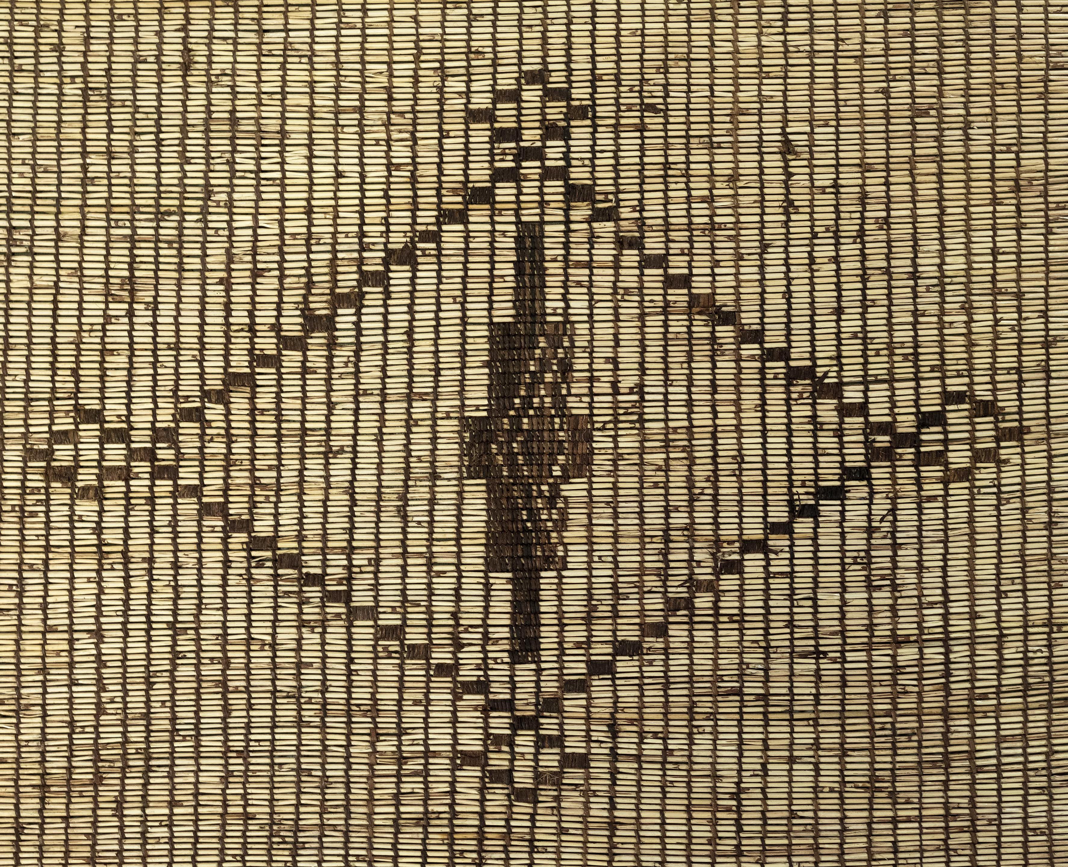 Tribal Tuareg Mat Vintage Brown Handmade in Sahara Mauritanian Morocco For Sale