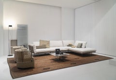 Stuoia Tuareg vintage anni '80 in  giunco e pelle – Mauritania, 486 x 244 cm