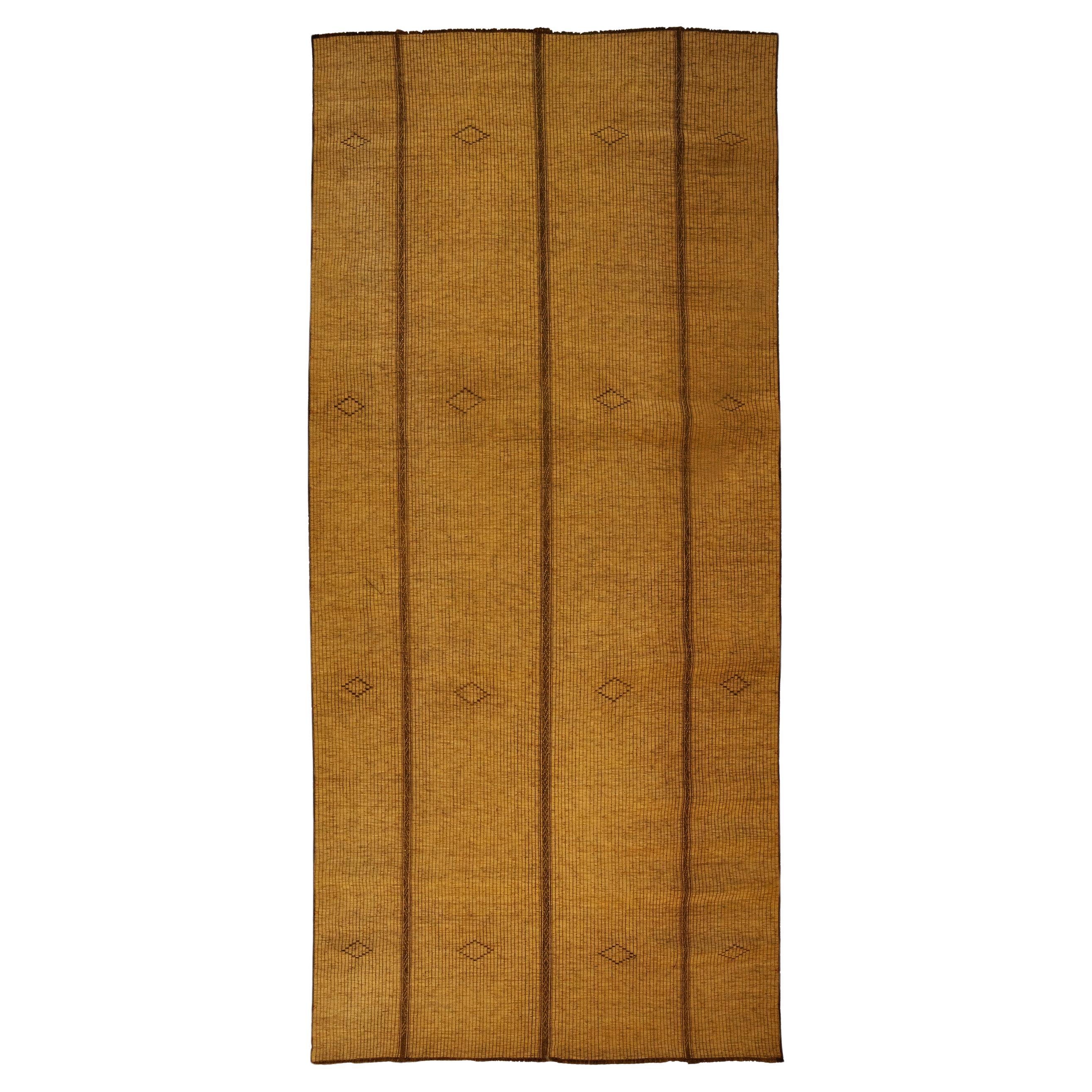 Vintage Mauritanian Berber Tuareg Mat Manufatta in Natural Wood and Leather