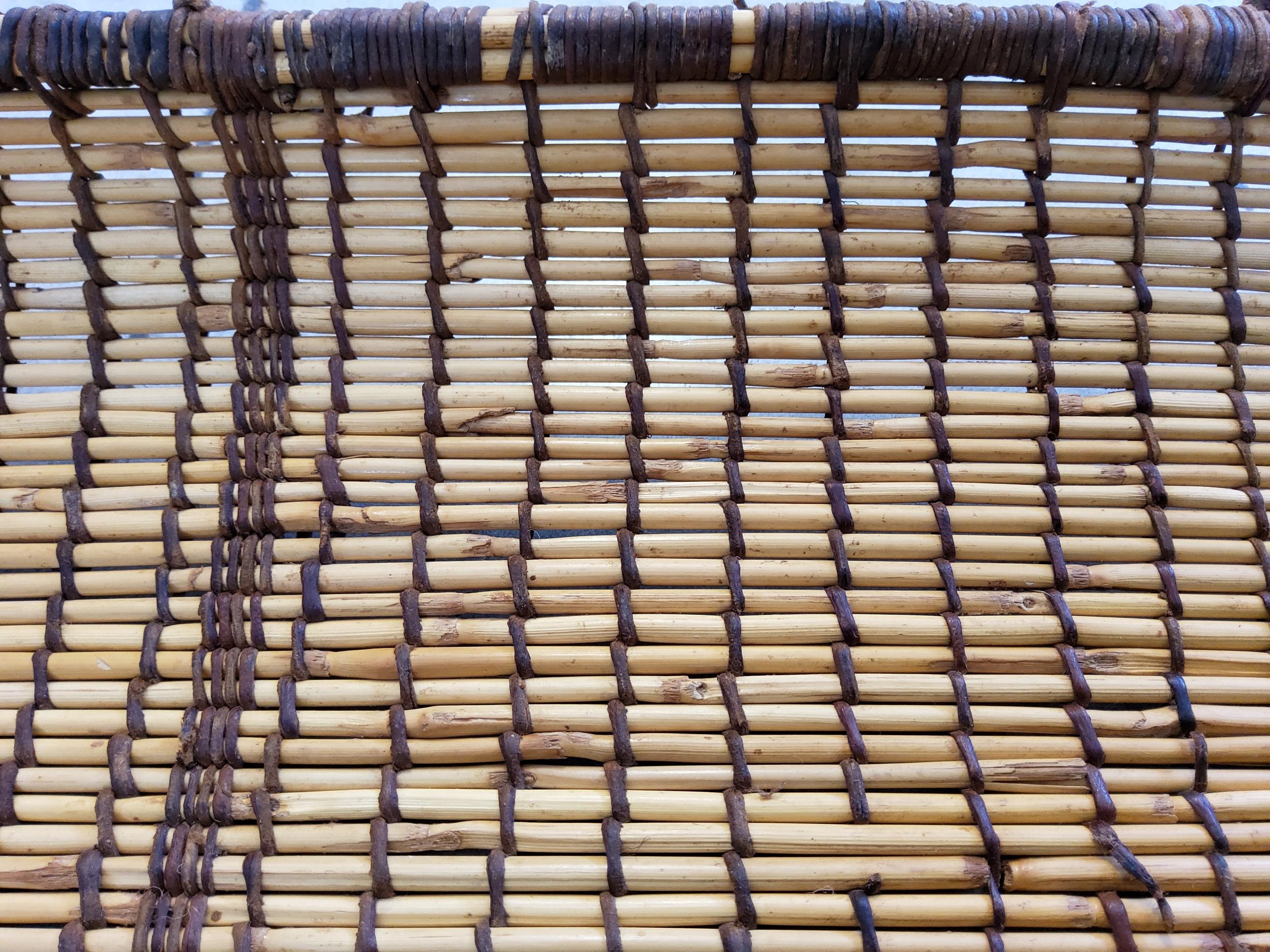 Leather Stuoia Tuareg Berbera Mauritana Vintage Manufatto in Pelle e Legno Naturali