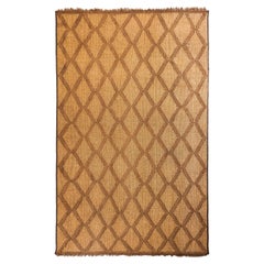 Stuoia Tuareg Berbera vintage anni 
70 in Giunco e Pelle, Mauritanie, 425x267 cm