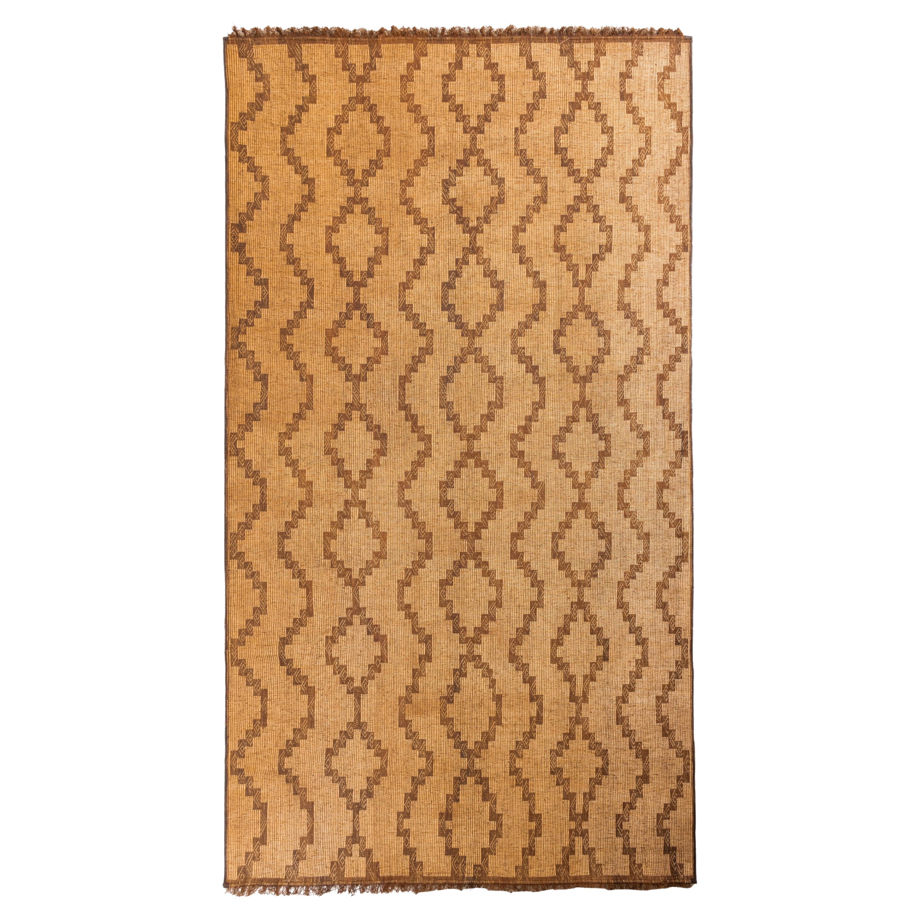 Stuoia Tuareg Berbera Vintage Anni ’70 Intreccio Giunco e Pelle 480×265 cm