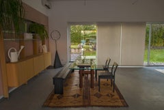 Vintage 1970s Tuareg Binsen und Leder Matte - Mauretanien, 318 x 277 cm