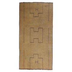 Tuareg Berber Vintage Mauritanian Leather and Natural Wood Manufacto Mat