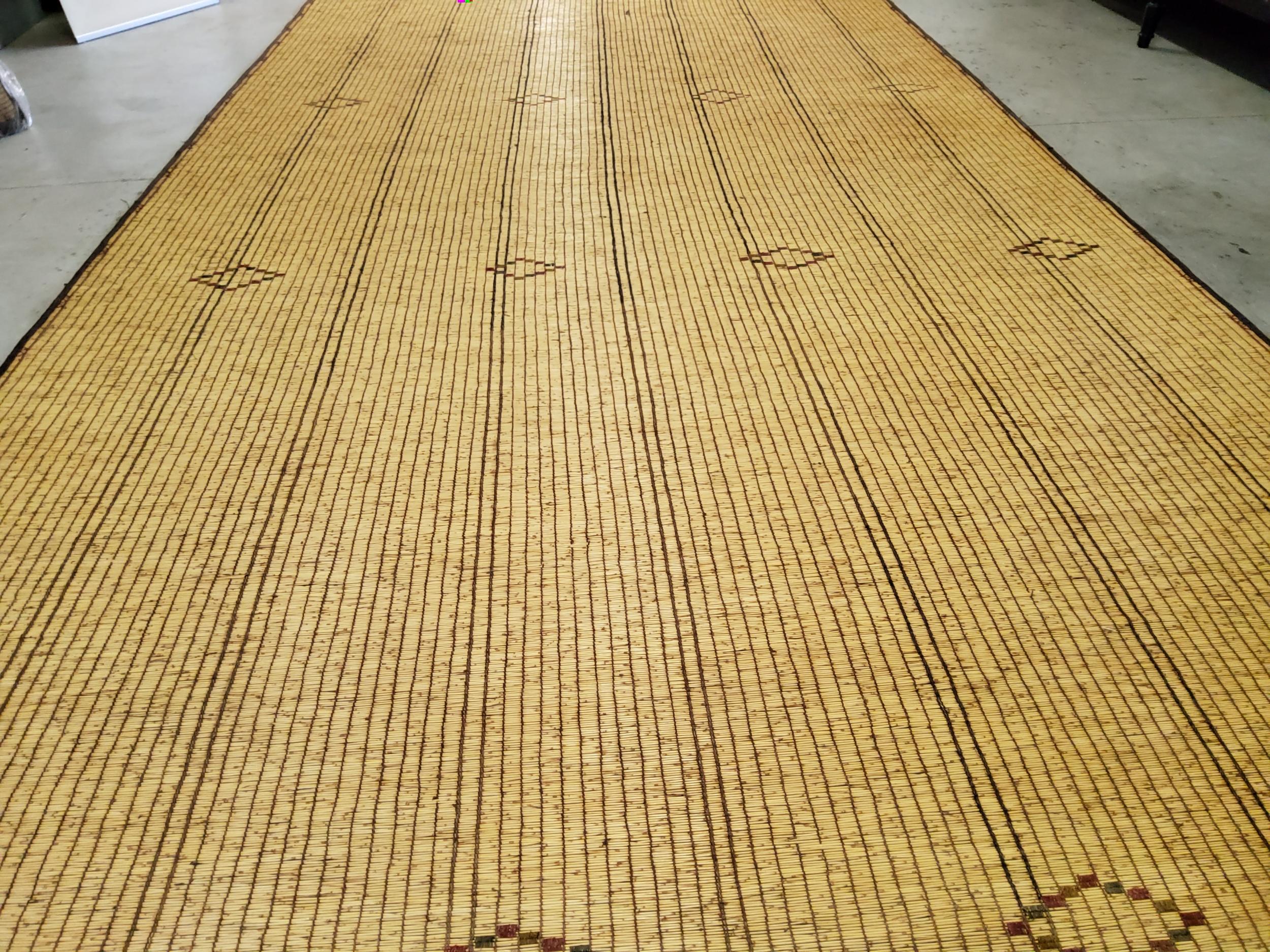 Mauritanian Berber Tuareg Mat  Vintage  Mauritania Manufacto in Natural Wood and Leather For Sale