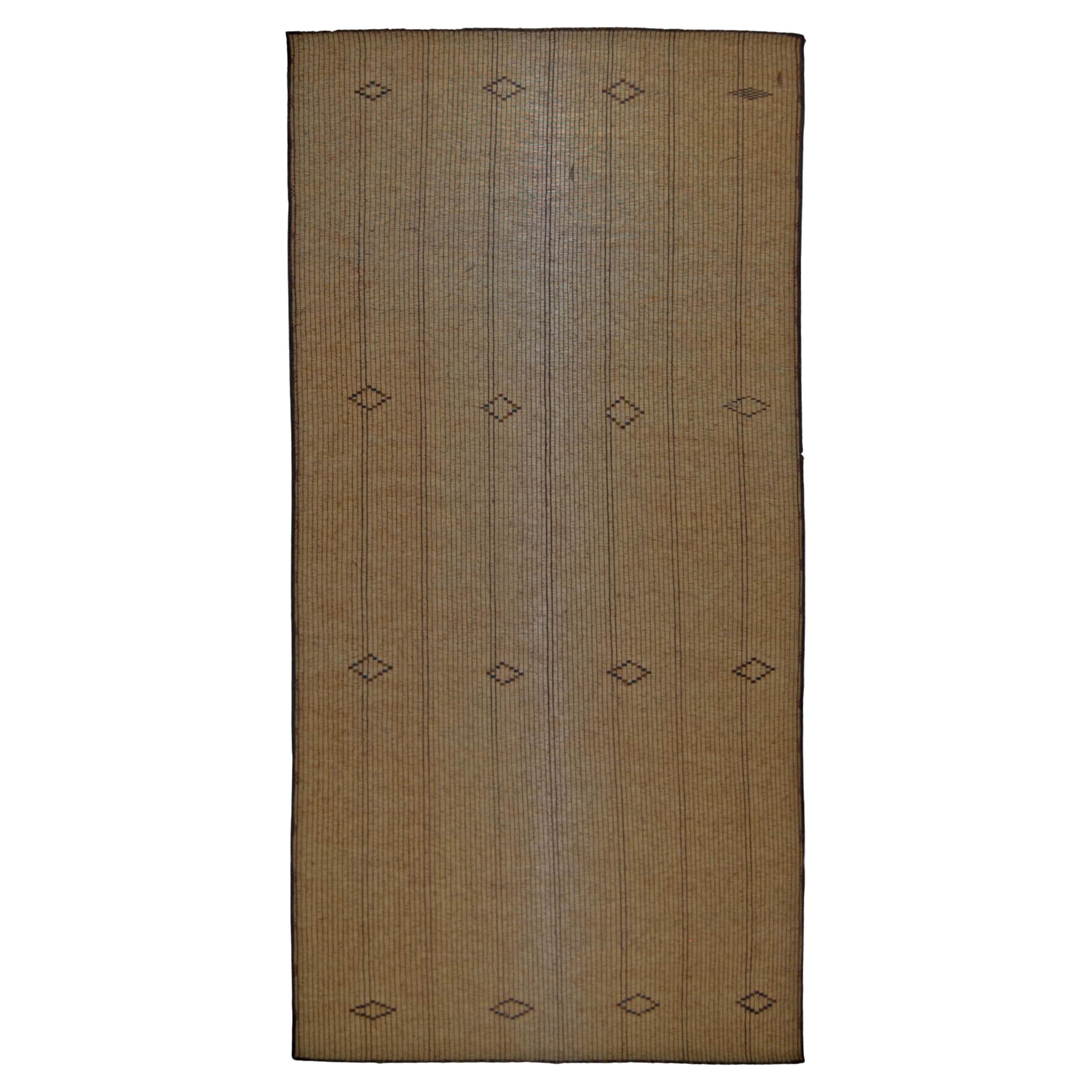 Estera Tuareg Bereber  Vintage  Artefacto de madera natural y cuero de Mauritania